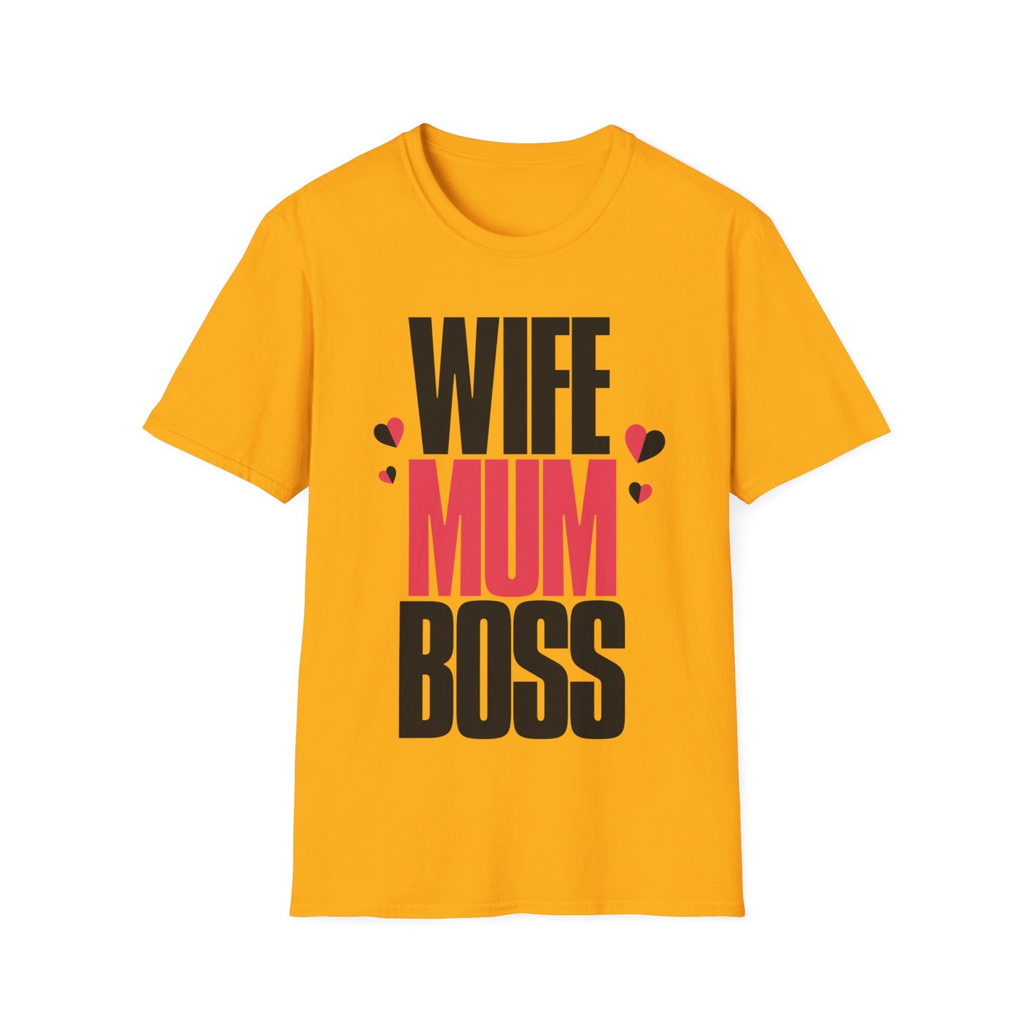 Womens Wife Mum Boss Mothers Day Mom Tshirt