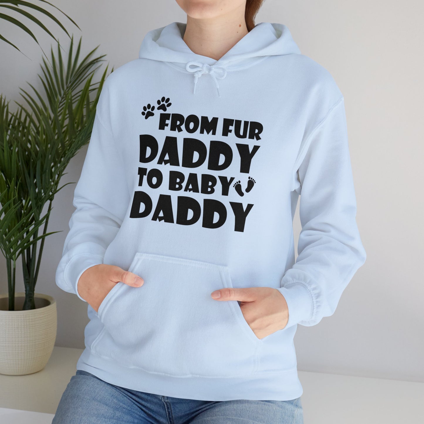 From Fur Daddy To Baby Daddy - Dog Dad Fathers Pregnancy Hoodie