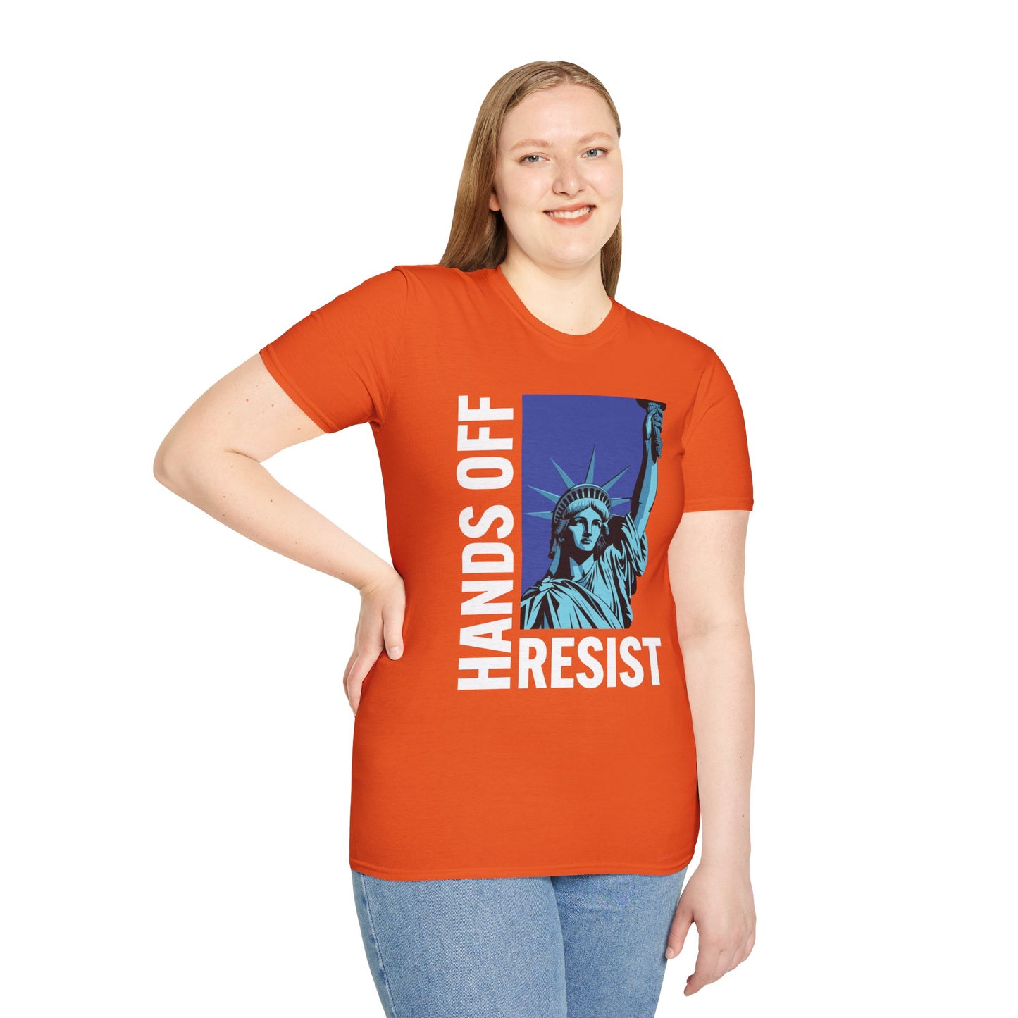 Resist Statue of Liberty Hands Off Resistance Protest T-Shirt For Men Women