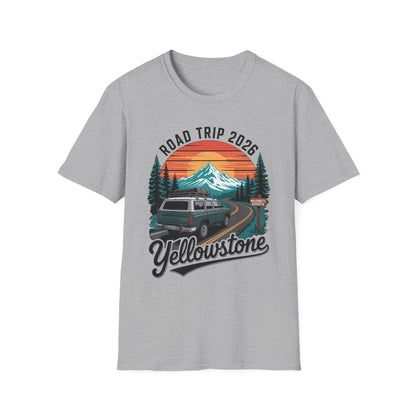 Yellowstone Road Trip 2026 Family National Park T-Shirt For Men Women