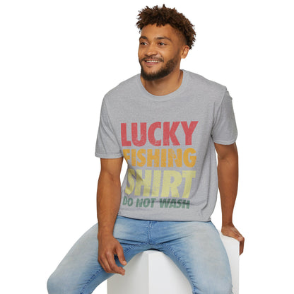 Funny Lucky Fishing Shirt Do Not Wash Vintage Fishing Lover fisherman T-Shirt Men Women