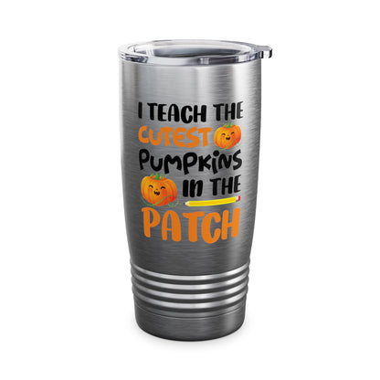 Funny I Teach The Cutest Pumpkins In The Patch Teacher Halloween Pumpkin Tumbler For Men Women