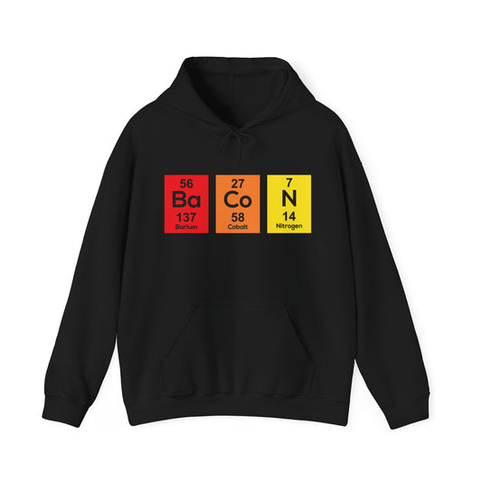 Funny The Chemistry of Bacon Hoodie Funny Nerdy Periodic Table Science Hoodie For Men Women