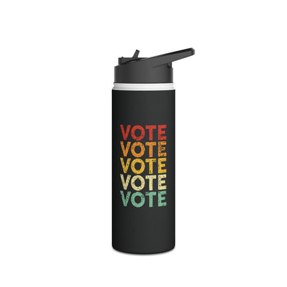 Vote Bottle Women Men Retro Vintage Election 2024 Voter Water Bottle