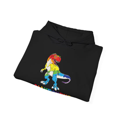 Allysaurus Dinosaur In Rainbow Flag For Ally LGBT Pride Gift Hoodie