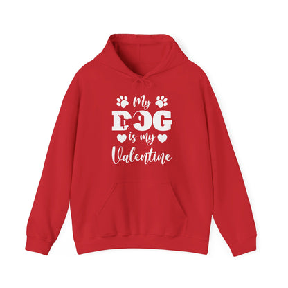Funny My Dog is My Valentine Dog Lovers Hoodie For Men Women Hoodie