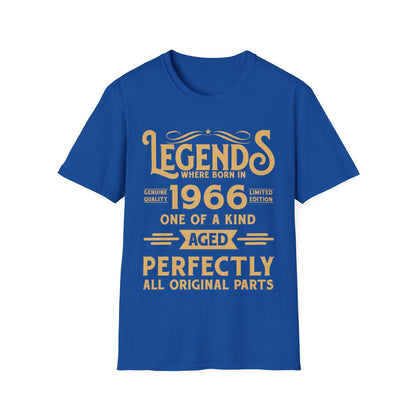 60th Birthday Tee 60 Years Old Vintage Legends Funny Born In 1966 T-Shirt For Men Women T-Shirt