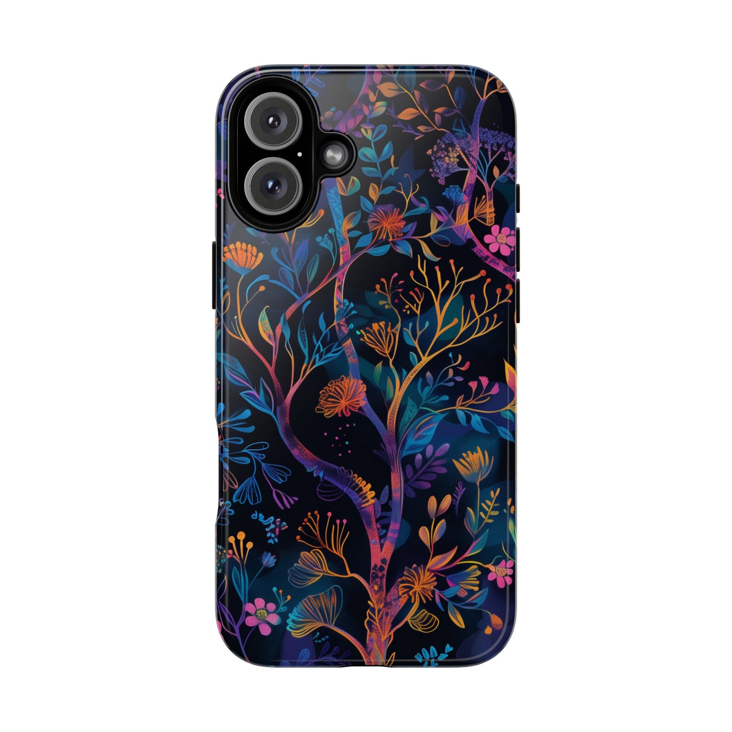 Mystical Forest Pattern iPhone 16 Pro Max Plus Case Wireless Charging Compatible Tough Cases Protection, Magnetic Phone Case for iPhone Classic Series