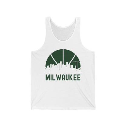 Milwaukee Skyline Wisconsin Cityscape Basketball B-Ball Retro Tank Top For Men Women