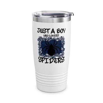 Just A Boy Who Loves Spiders Retro Spider Lover Tumbler For Men Kids Tumbler