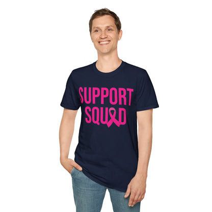 Support Squad Breast Cancer Warrior Awareness October Pink T-Shirt