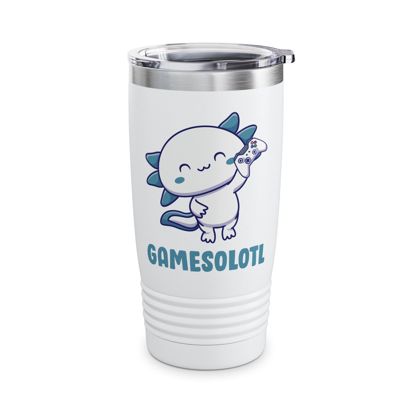 Funny Gamesolotl Gamer Axolotl Fish Playing Video Games Lizard Gaming Tumbler Men Women