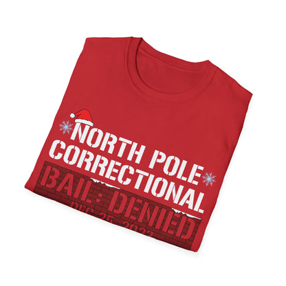 Funny North Pole Correctional Claimed To Be On The Nice List Christmas T-Shirt