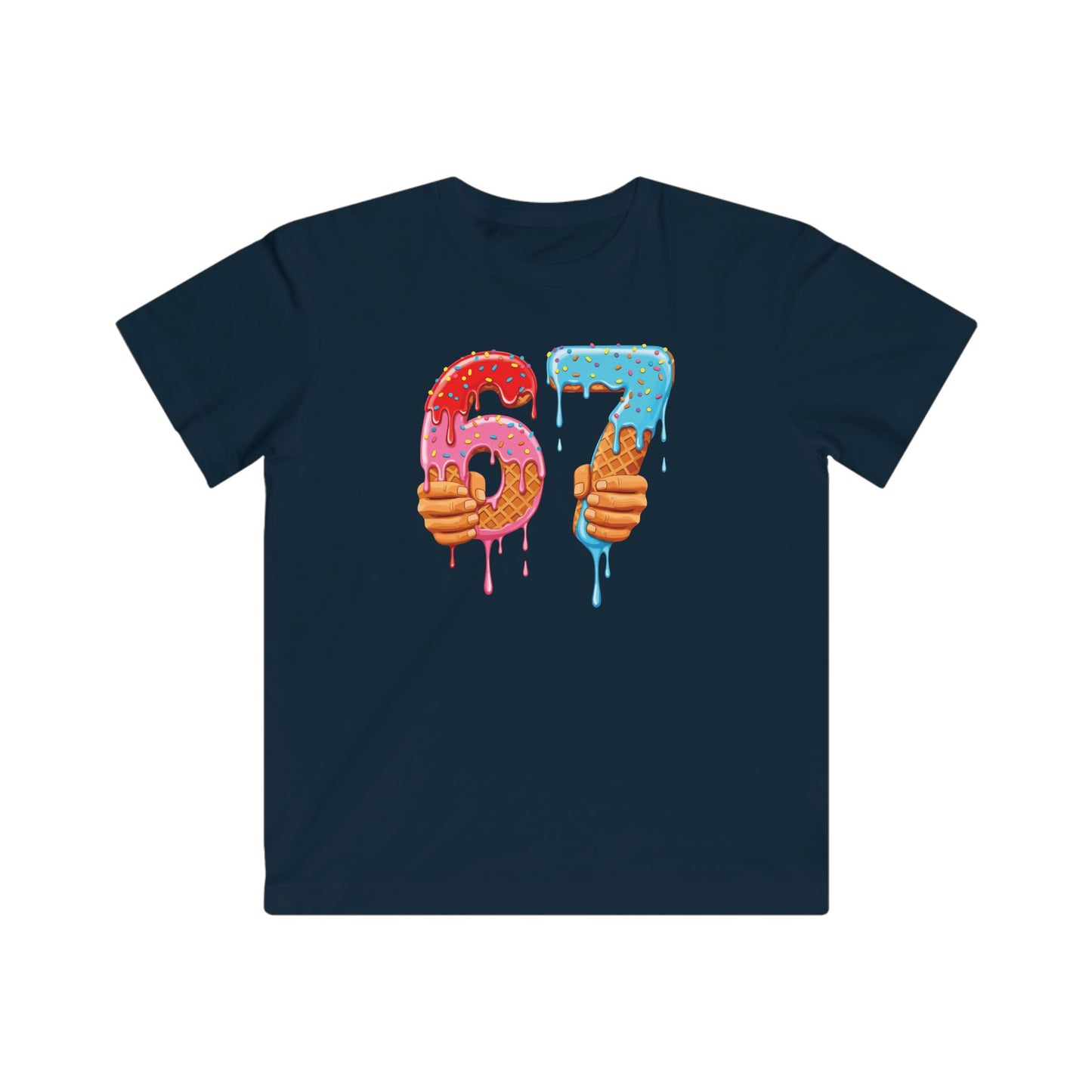 6 7 Meme Ice Cream Drip Funny Gen Alpha Slang Trending T-Shirt