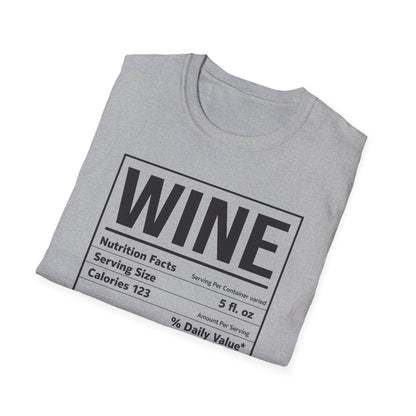 Wine Nutrition Facts Funny Family Matching Thanksgiving Christmas Drinking T-Shirt For Men Women