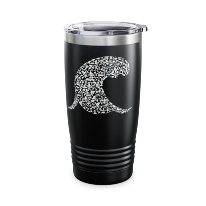 Silhouette Wave Cup For Surfer Surf Girls Surfing Tumbler