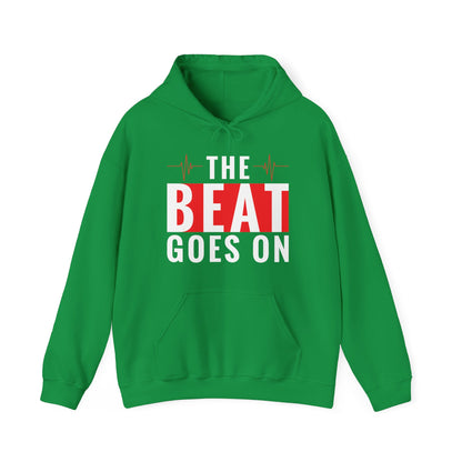 Funny Heartbeat Beat Goes On Heart Disease Awareness Hoodie For Men Women Hoodie