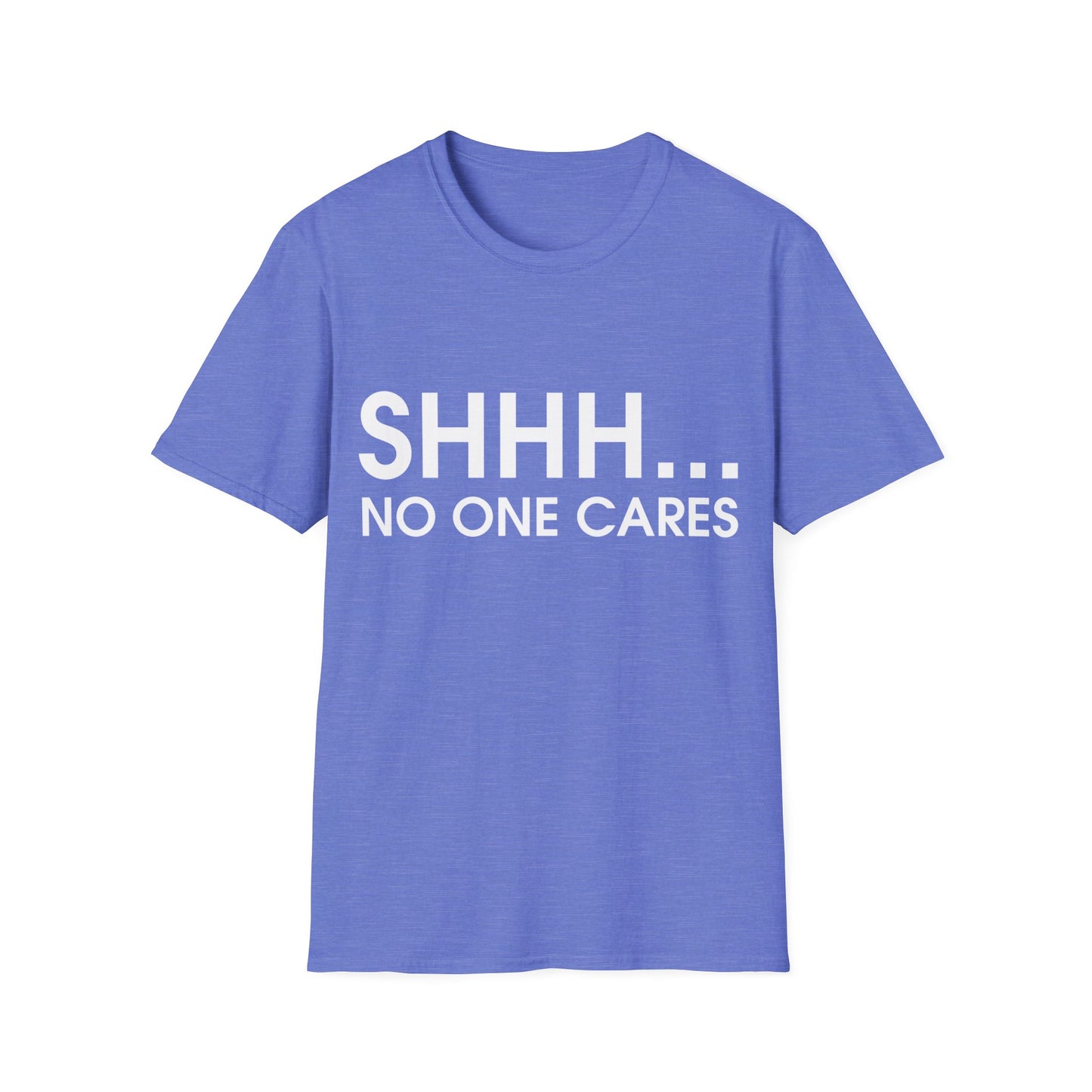 Funny Shhh. No One Cares Anti-Social Introvert Sarcastic Sayings Tshirt