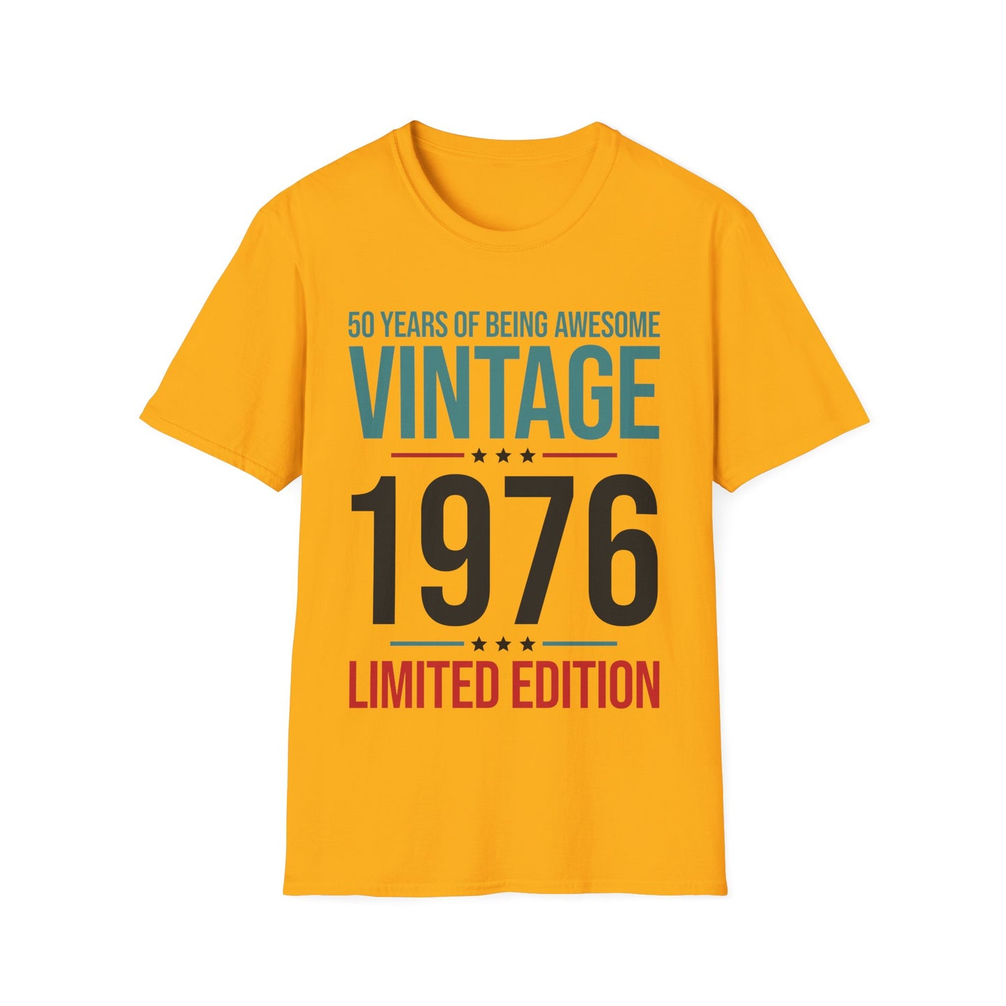 50 Year Old Gifts Vintage 1976 50 Years Awesome 50th Birthday T-Shirt