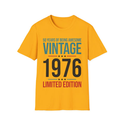 50 Year Old Gifts Vintage 1976 50 Years Awesome 50th Birthday T-Shirt