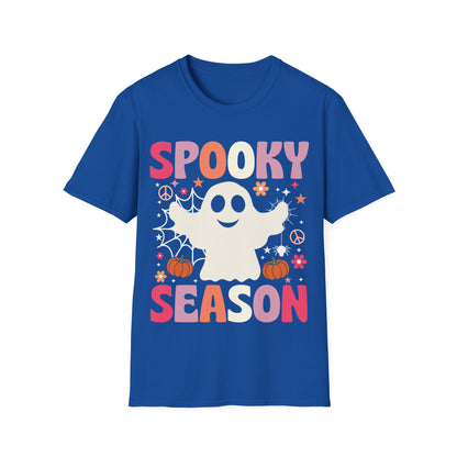 Groovy Spooky Season Cute Ghost Pumpkin Halloween T-Shirt For Men Women Kids