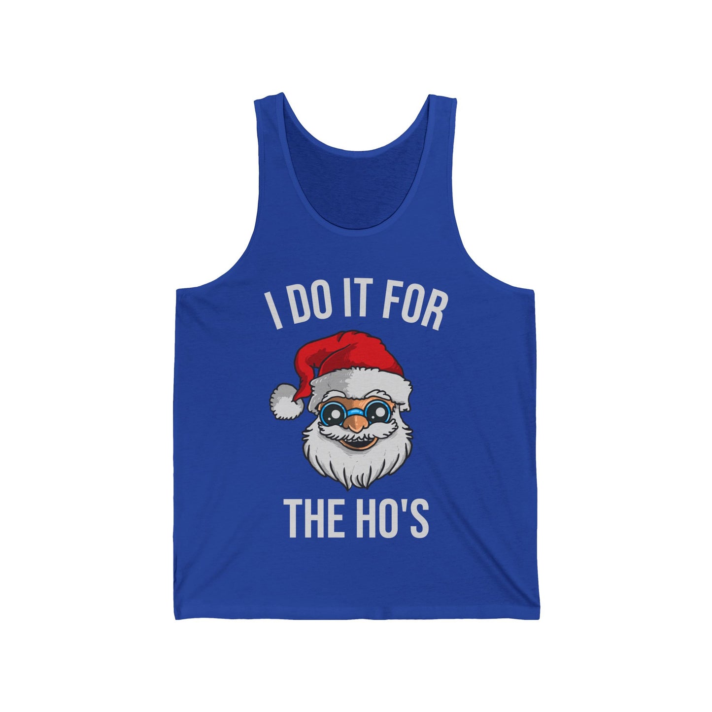 Funny Santa I Do It For The Ho's Christmas Xmas Tank Top Men Women