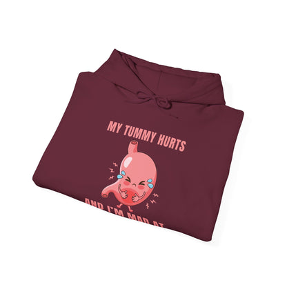 Funny My Tummy Hurts And I'm MAD At The Government Meme Sarcastic Hoodie