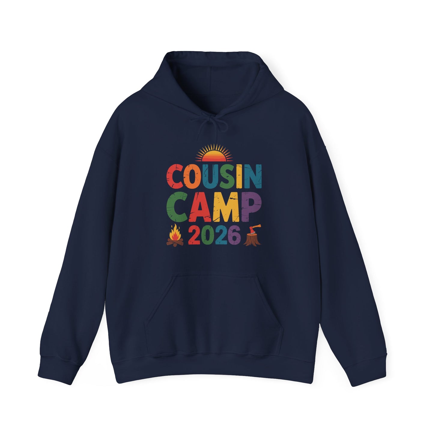 Cousin Camp 2026 Camping Campfire Summer Vacation Family Hoodie