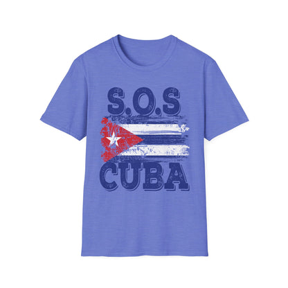 SOS Cuba Cuban Flag Shirt Man Cuban T-Shirt for Men Women
