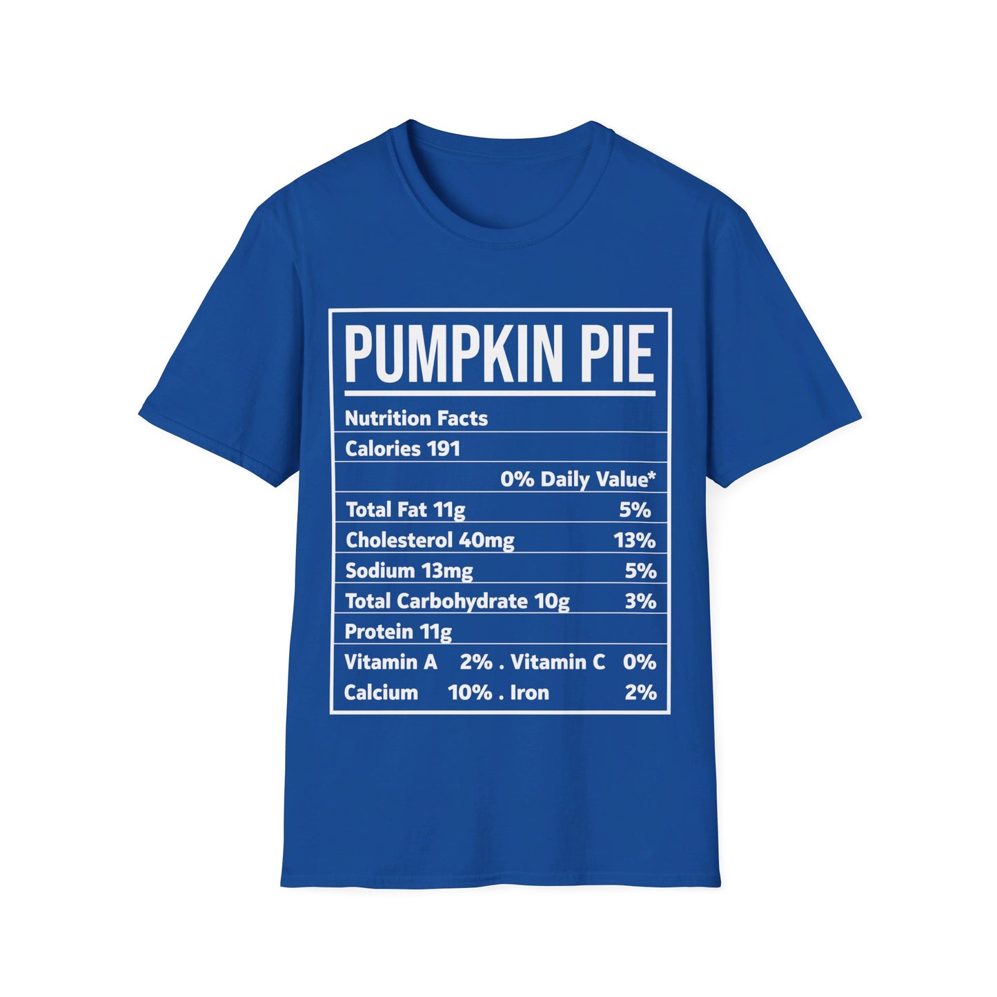 Pumpkin Pie Nutrition Facts Funny Family Matching Christmas Costume T-Shirt For Men Women