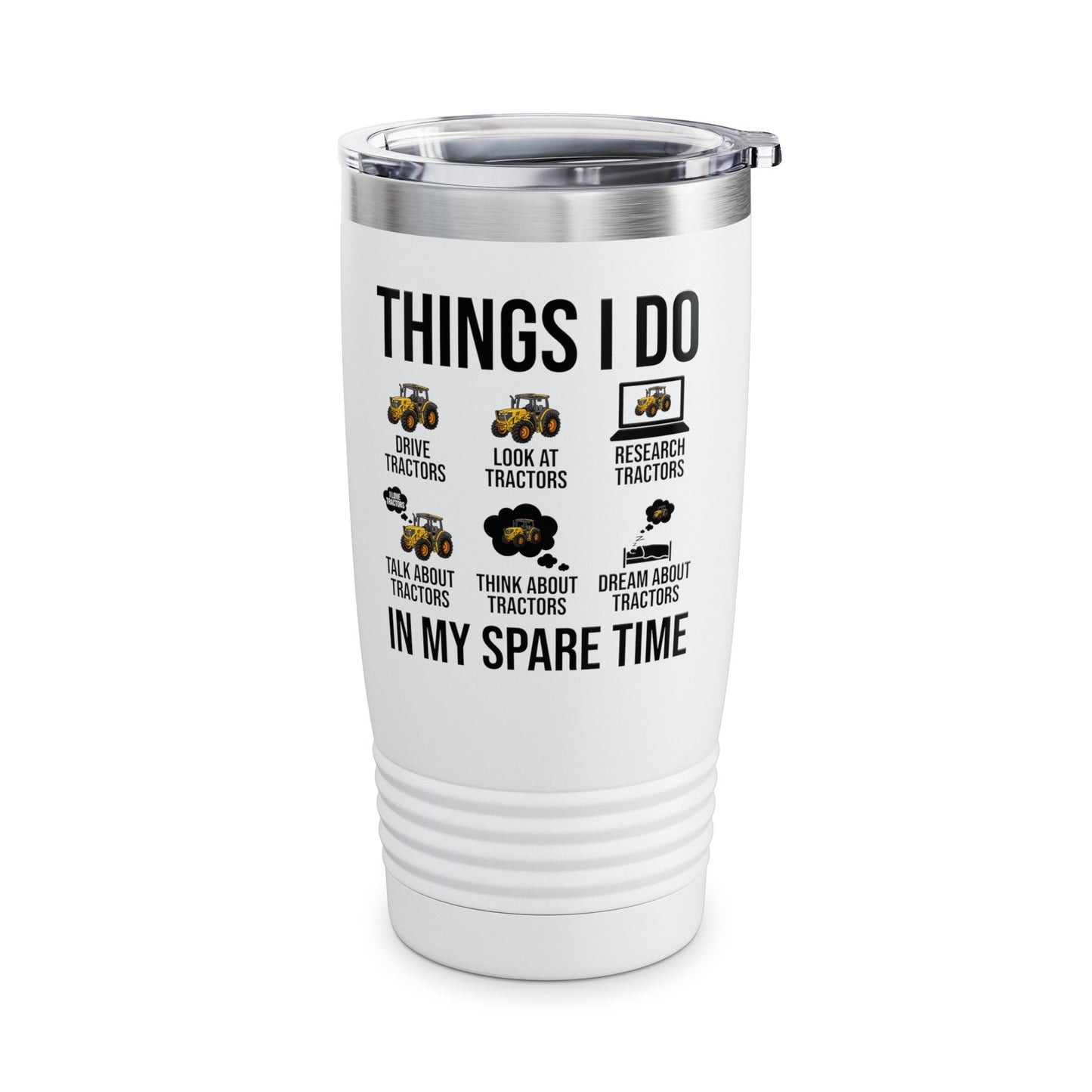 Things I Do In My Spare Time Funny Tractor Enthusiast Tractor Lover Tumbler Gift For Men Women Tumbler