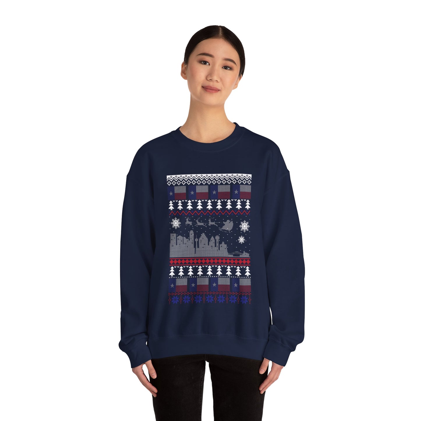 I Love Texas Christmas Santa, Reindeer Funny Ugly Christmas Jumper Sweatshirt