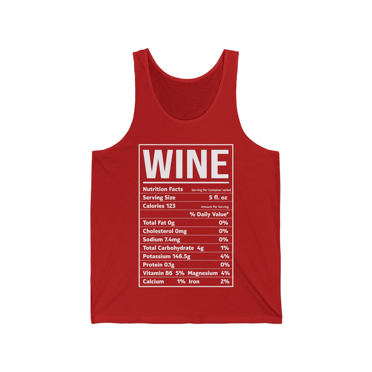 Wine Nutrition Facts Funny Family Matching Thanksgiving Christmas Drinking Tank Top For Men Women