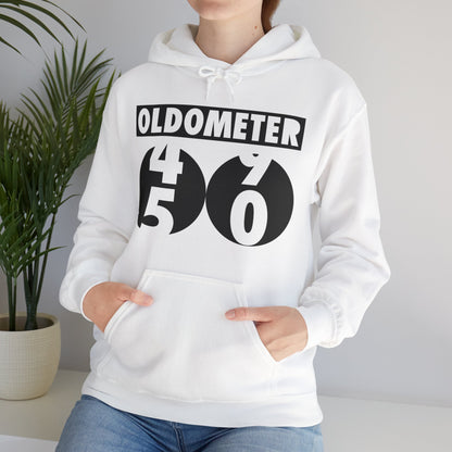 Funny Oldometer Odometer 50th Birthday Gift 50 yrs Old Joke Hoodie For Men Women Hoodie