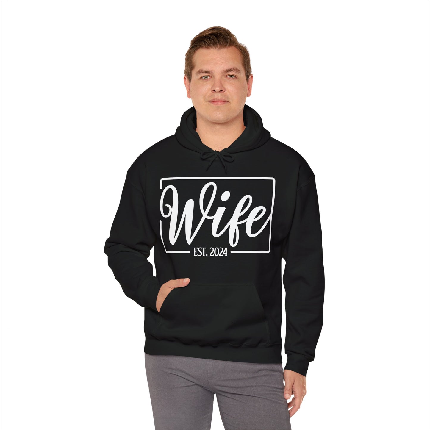 Wife Est 2024 Just Married Honeymoon Wedding Couples  Hoodie For Women Hoodie