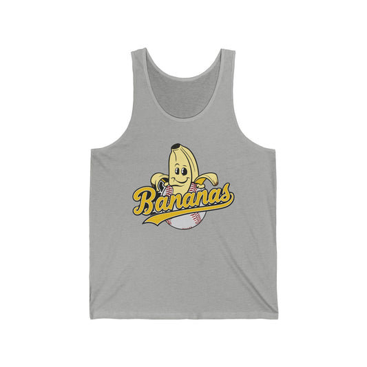 Funny Let's Go Bananas Baseball Tank Top For Baseball Lovers Men Women Tank Top