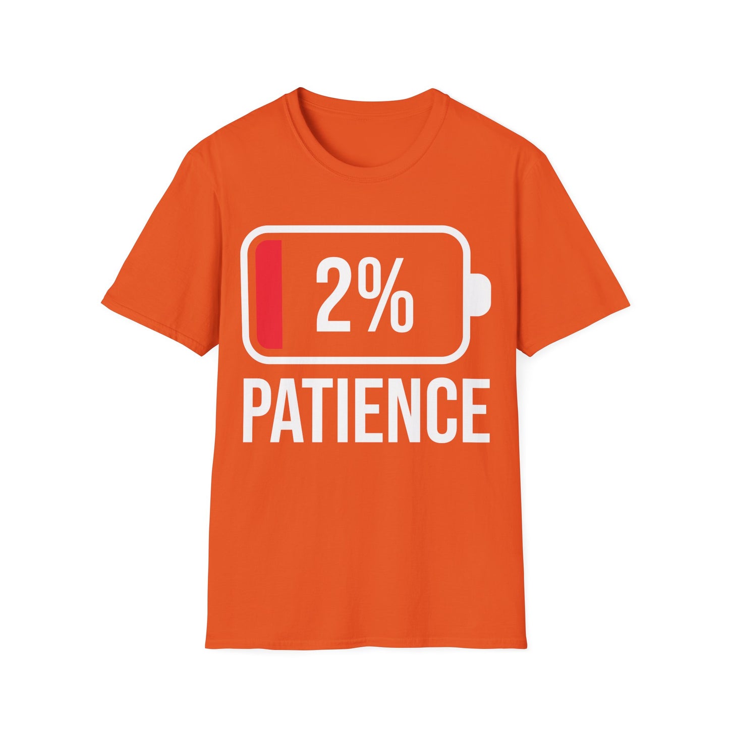 Patience 2% Battery Low Funny Waiting T-Shirt Men Women