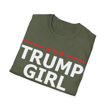 Cute Trump Girl Republican US Flag 2024 Vintage Vote T-Shirt