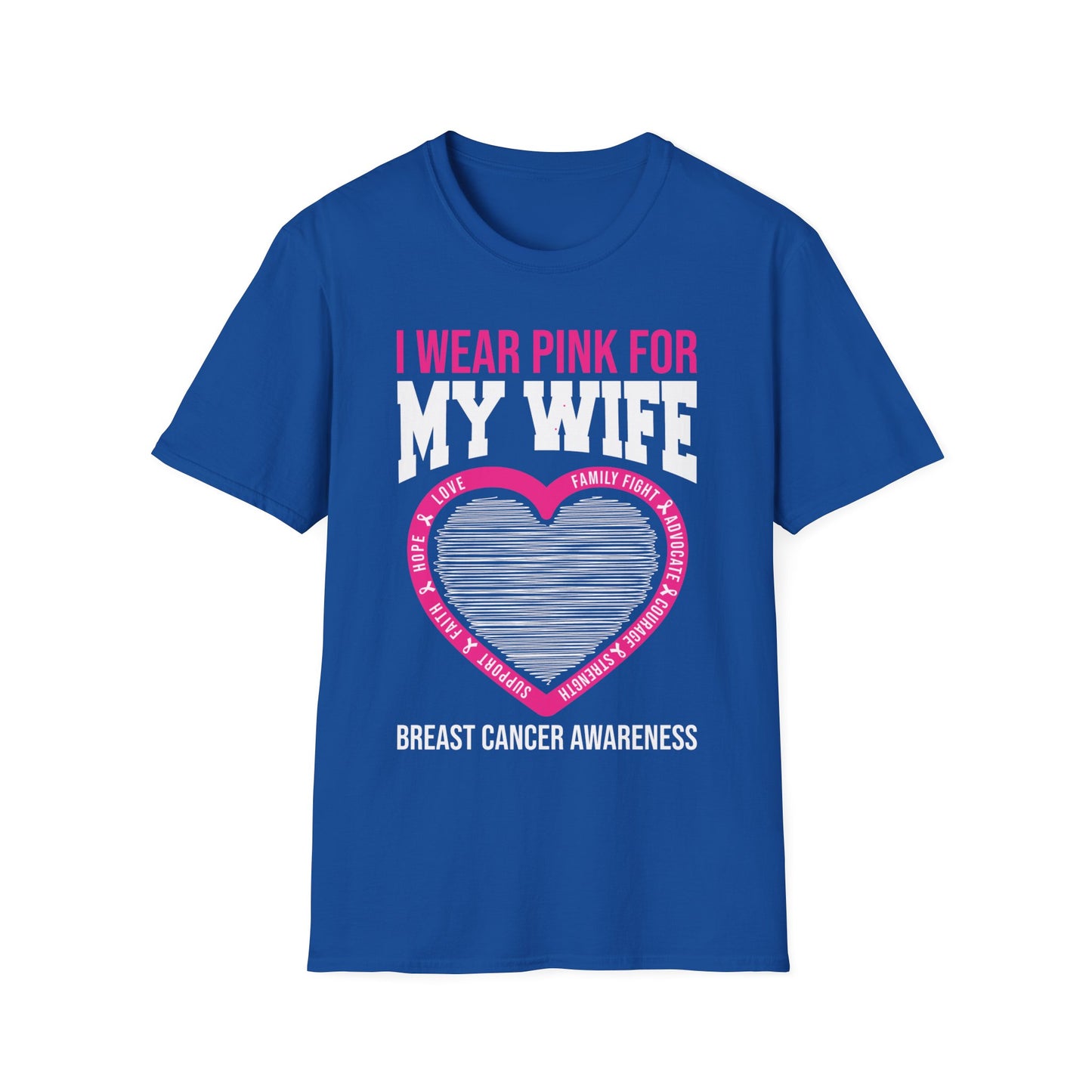 Husband Men I Wear Pink for My Wife Breast Cancer Awareness T-Shirt