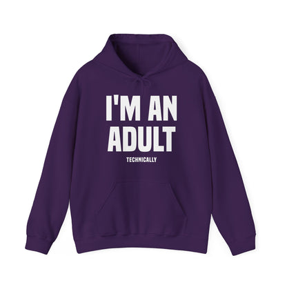 Funny I Am An Adult Technically Hoodie 18th Birthday Hoodie Boys Girls