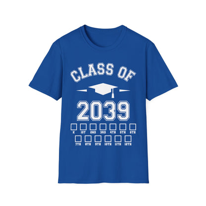 Funny Class of 2039 Checklist Grow with Me Kindergarten First Day Graduation