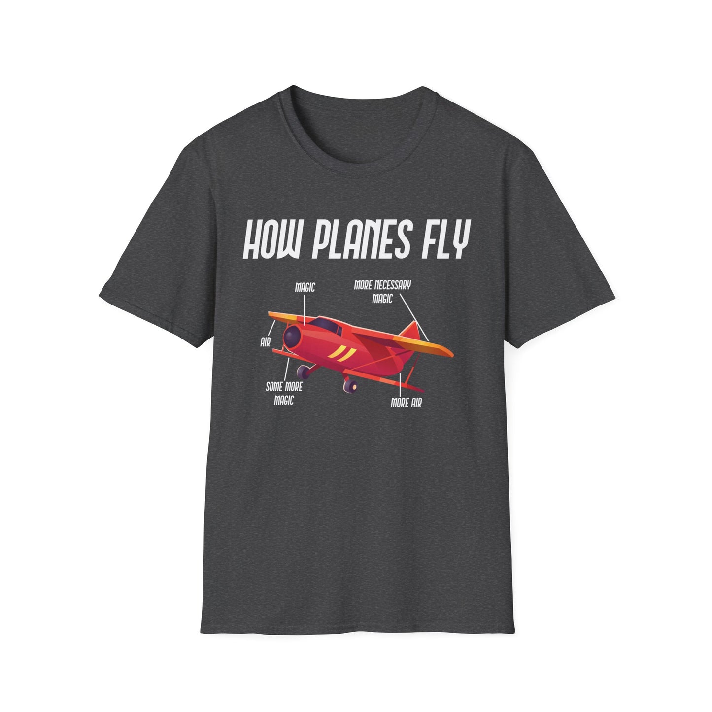 Funny How Planes Fly Airplane Parts Design for Flight Lovers T-Shirt Men Women