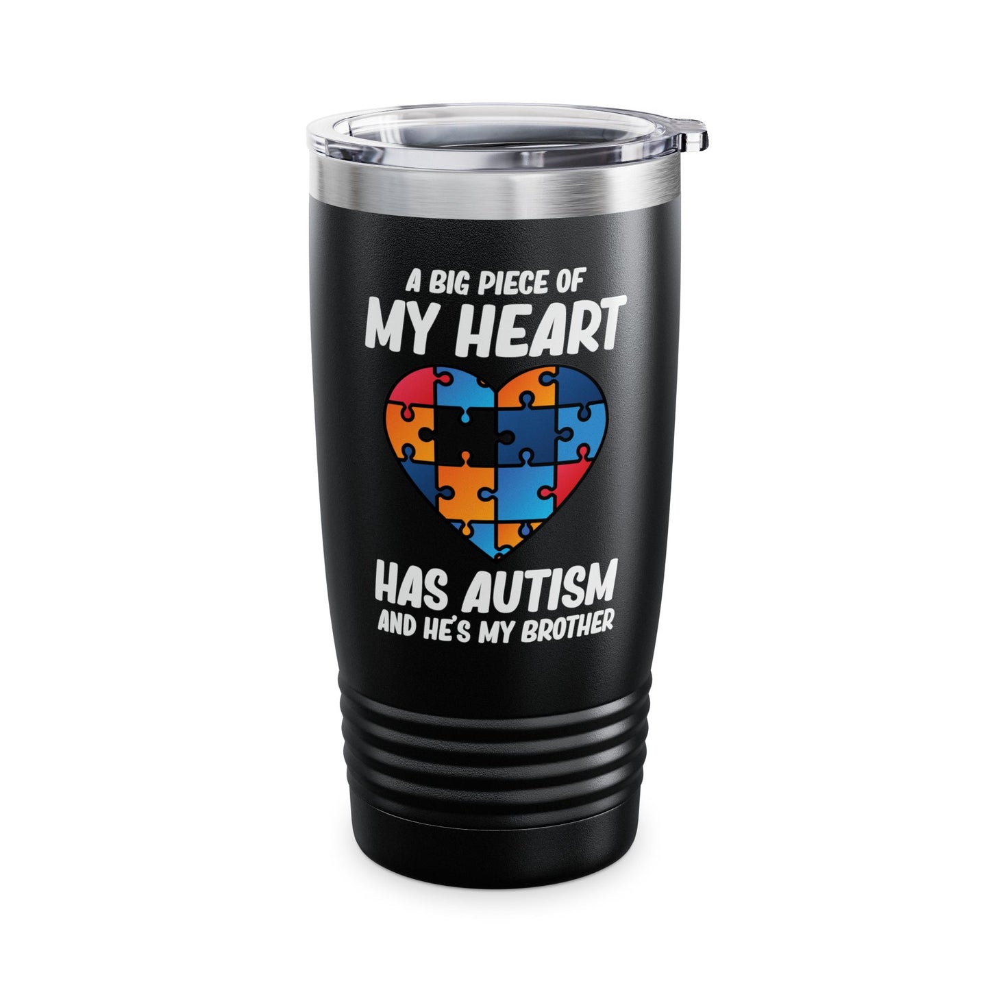 Big Peice Of My Heart Autism Awareness Sister Brother Autistic Kids Awareness Tumbler