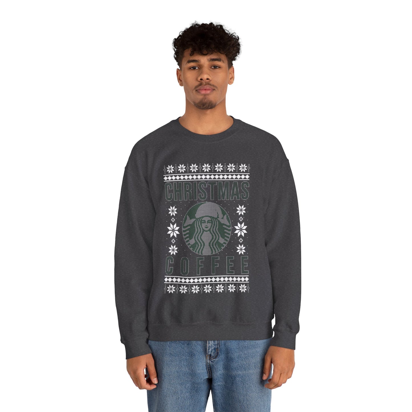 Funny Star Coffee Bucks Lovers, Coffee Lovers Caffeine Christmas Coffee, Christmas Ugly Jumper Sweater Sweatshirt