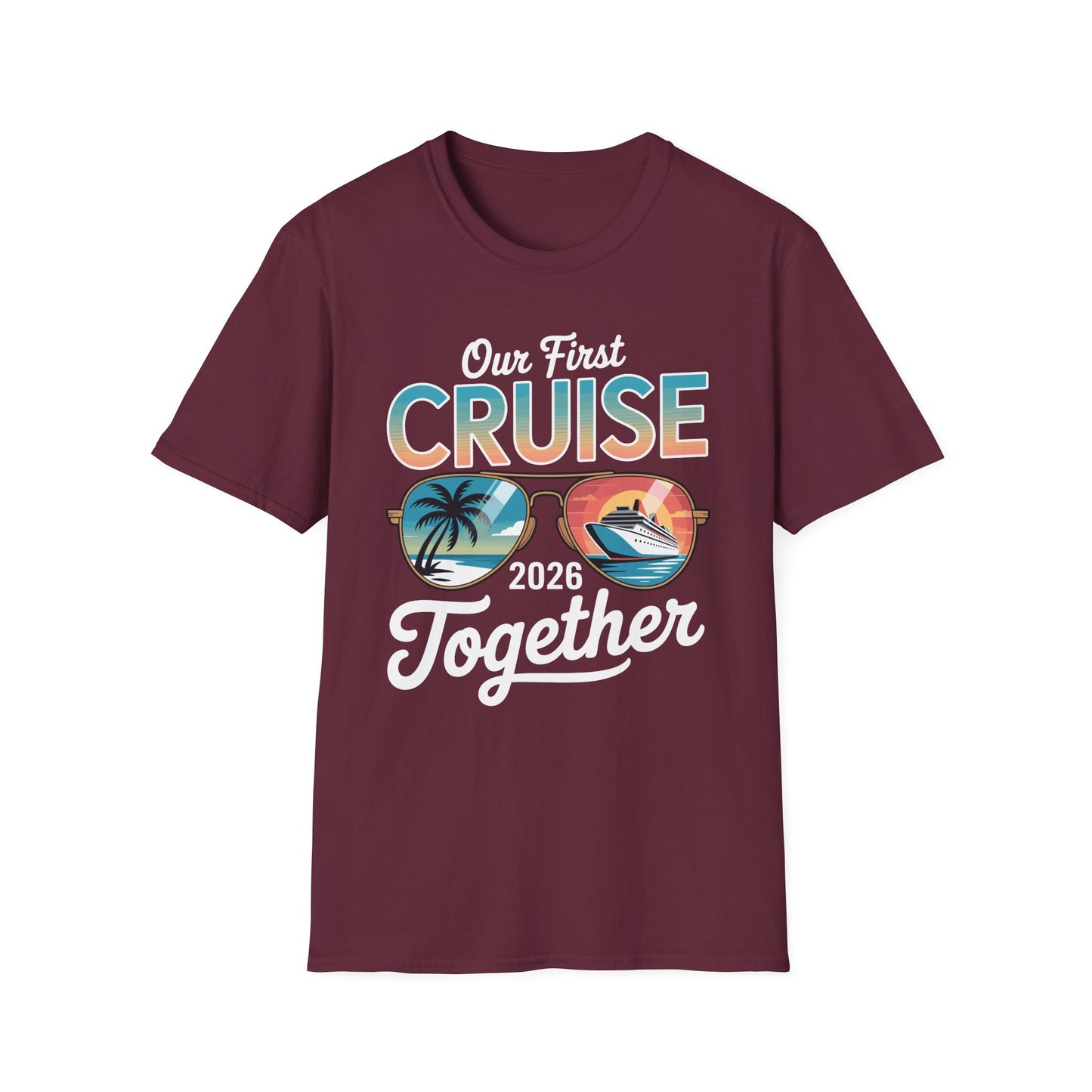 Our First Cruise 2026 Together Cute Matching Couples Cruise T-Shirt For Men Women
