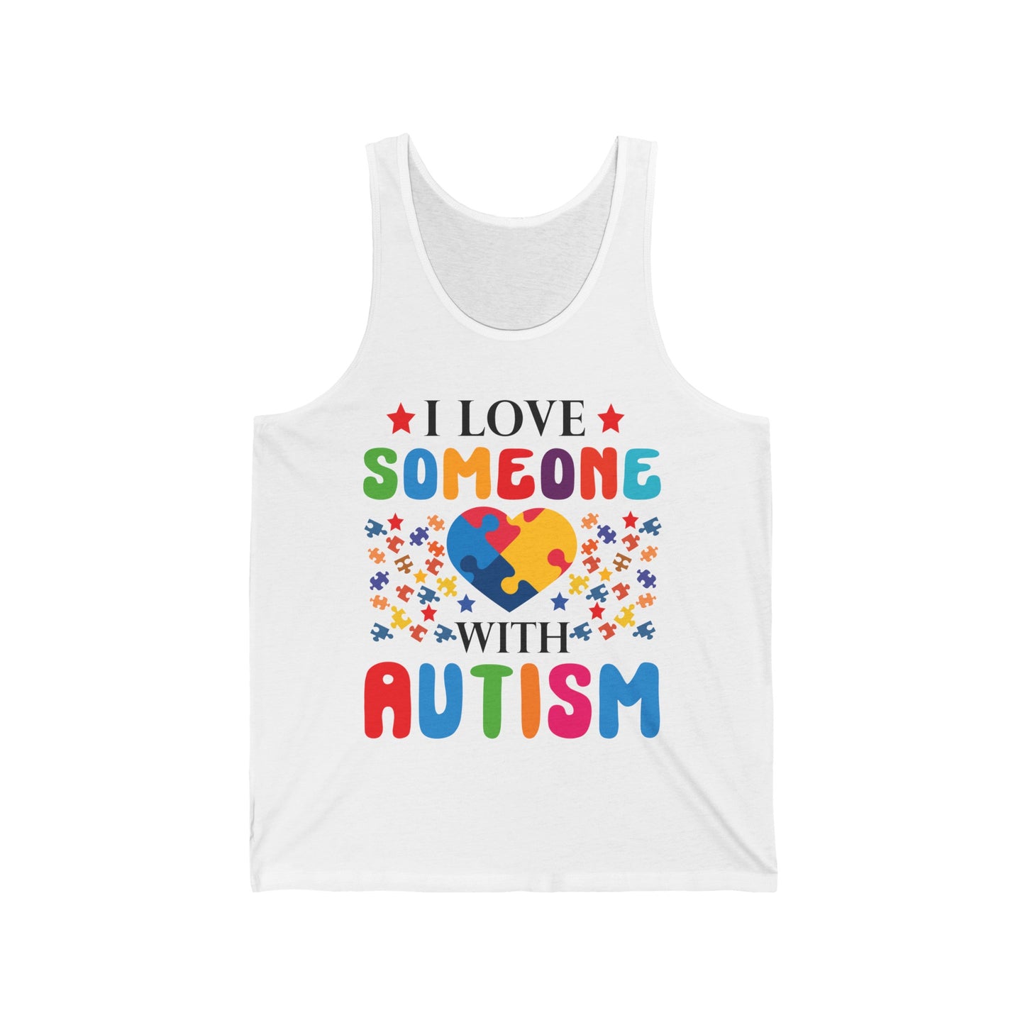 Funny I Love Someone with Autism Awareness Tank Top For Men Women