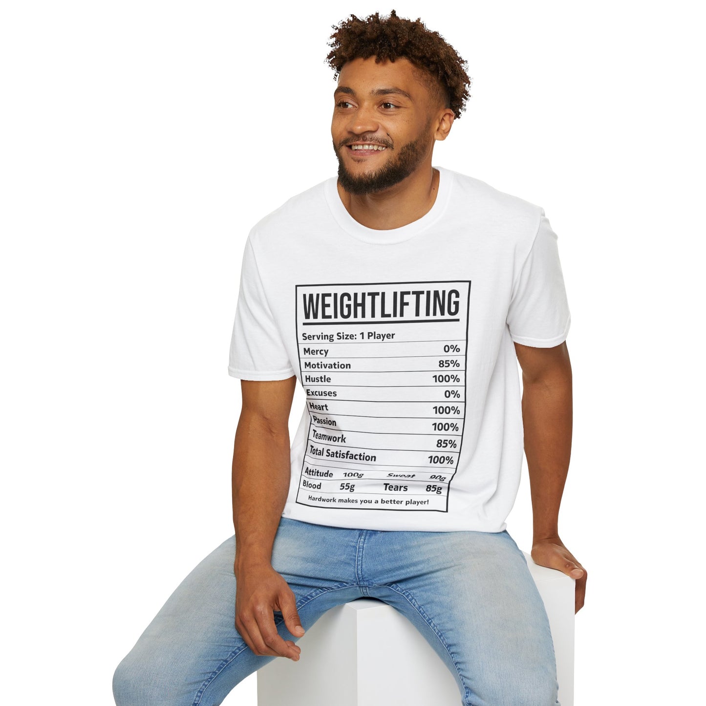 Funny Weightlifting Nutrition Facts Bodybuilding T-Shirt Men Women