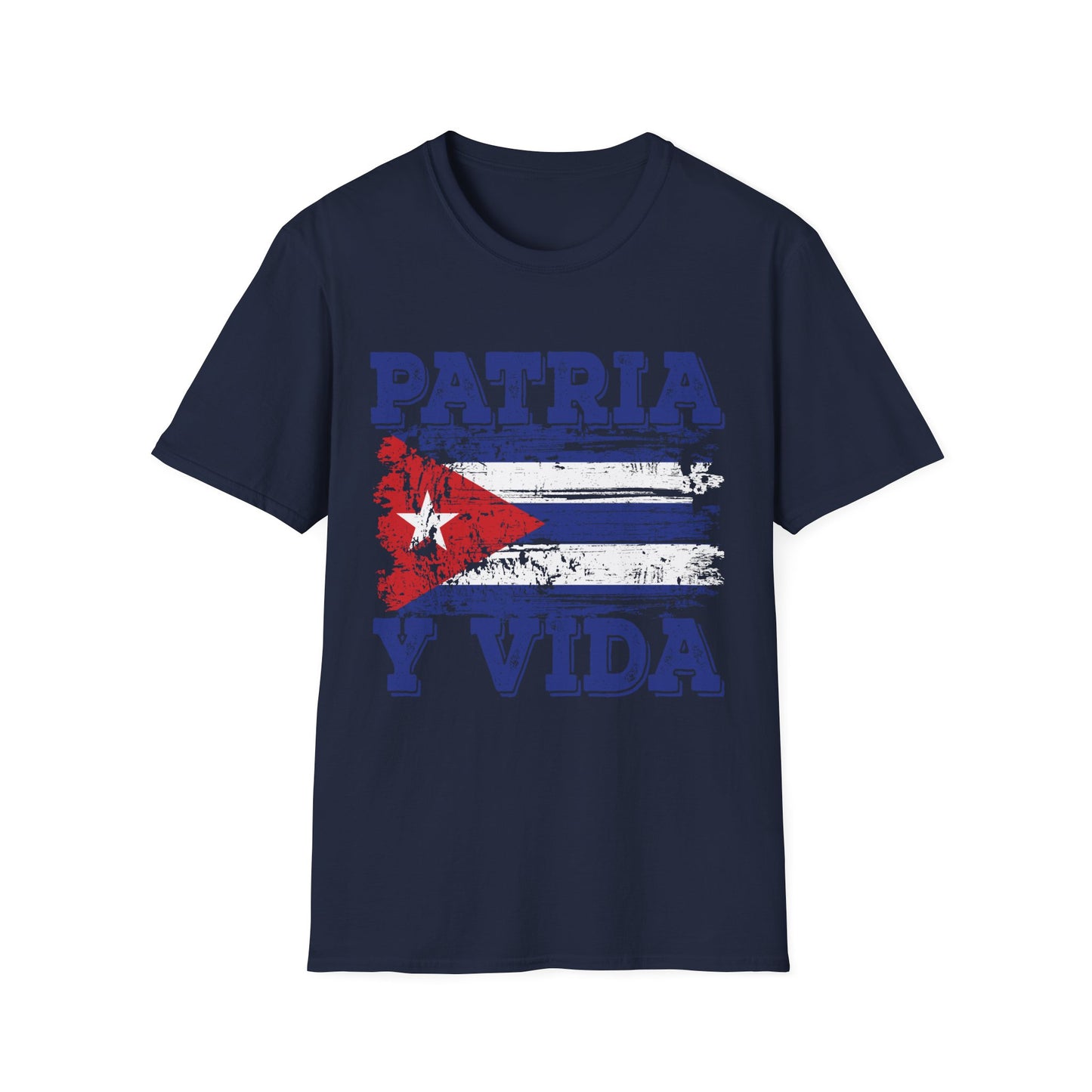 Cuba Patria y Vida Flag Distressed Vintage Cuban Flag T-Shirt For Men Women