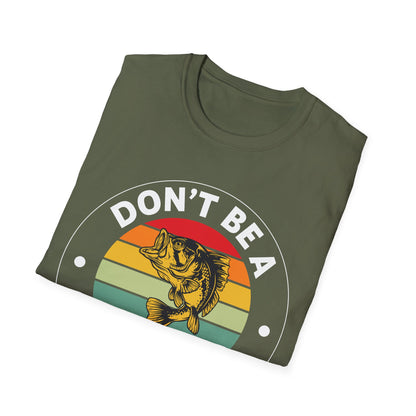 Funny Bass Fishing Don't Be A Dumb Bass Retro Mens Fishing T-Shirt