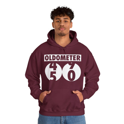 Funny Oldometer Odometer 50th Birthday Gift 50 yrs Old Joke Hoodie For Men Women Hoodie